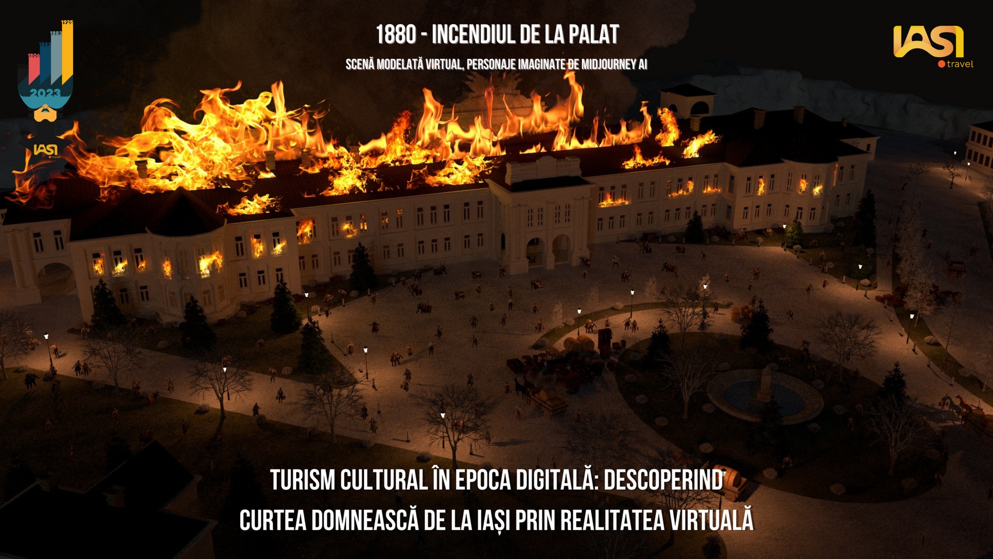 Turism cultural in epoca digitala - 1880 - incendiul de la Palat