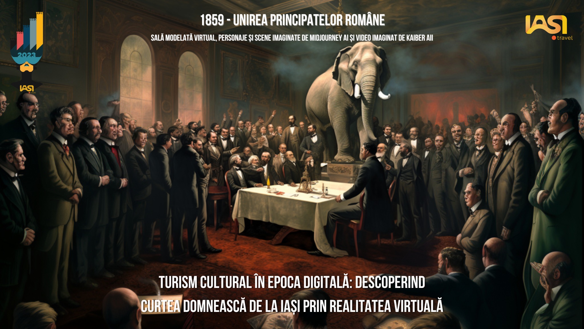 Turism cultural in epoca digitala - 1859 - alegerea lui Cuza in sala elefantului